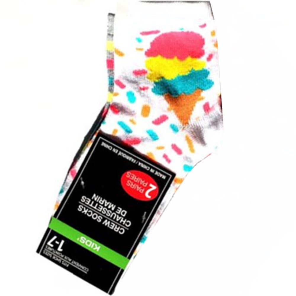 KIDS Ice Cream Cone Socks + Striped Socks